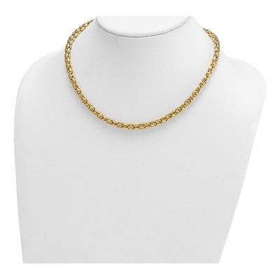 14K Yellow Gold 5.5mm Hollow Oval Barrel Link Chain – view 4