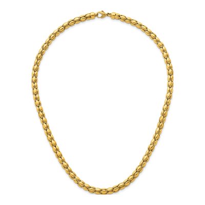 14K Yellow Gold 5.5mm Hollow Oval Barrel Link Chain – view 6