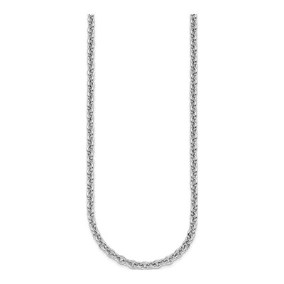 14K White Gold 4.75mm Cable Chain – view 3