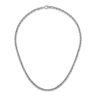 14K White Gold 4.75mm Cable Chain – view 6
