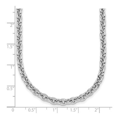 14K White Gold 4.75mm Cable Chain – view 7