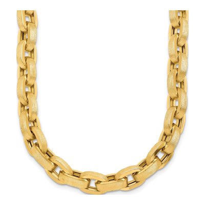 14K Yellow Gold 8mm Fancy Cable Chain