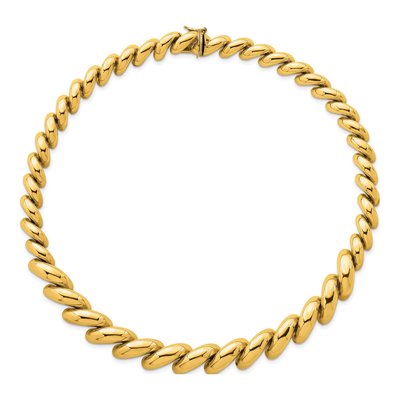 14K Yellow Gold Graduated San Marco Necklace – view 4