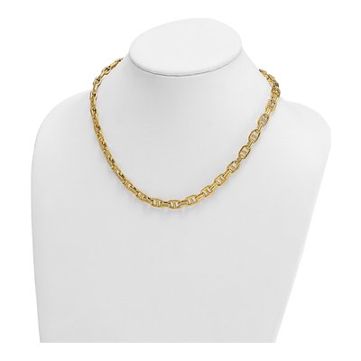14K Yellow Gold 8mm Fancy Anchor Chain – view 4