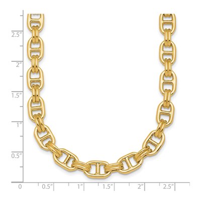 14K Yellow Gold 8mm Fancy Anchor Chain – view 7