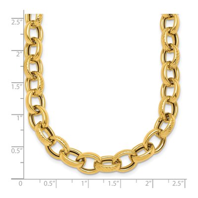 14K Yellow Gold 9.5mm Cable Chain – view 7