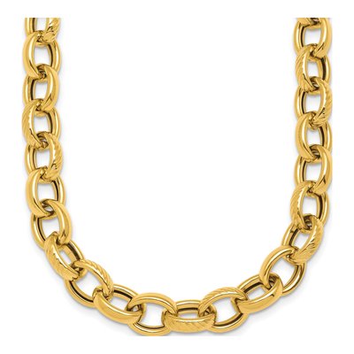 14K Yellow Gold 9.5mm Cable Chain