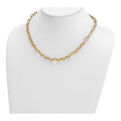 14K Yellow Gold 7.25mm Fancy Oval Link Chain – view 4
