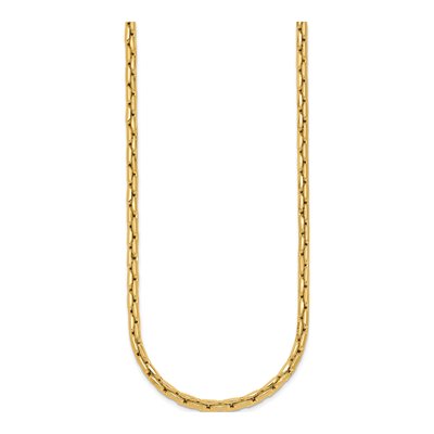 14K Yellow Gold 4mm Fancy Link Chain – view 3