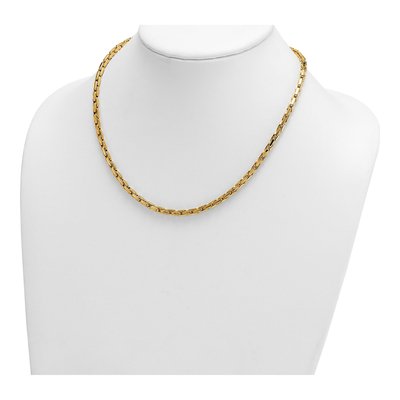 14K Yellow Gold 4mm Fancy Link Chain – view 4