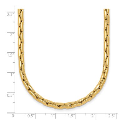 14K Yellow Gold 4mm Fancy Link Chain – view 6