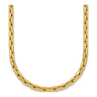 14K Yellow Gold 4mm Fancy Link Chain
