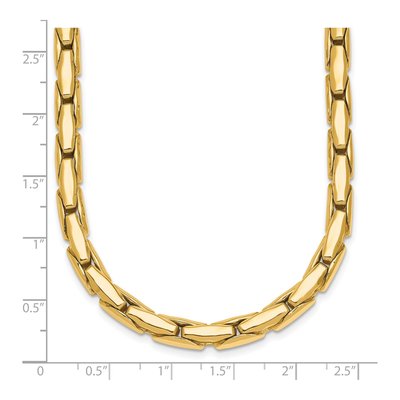 14K Yellow Gold 6mm Fancy Link Chain – view 6