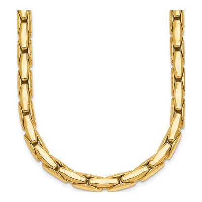 14K Yellow Gold 6mm Fancy Link Chain