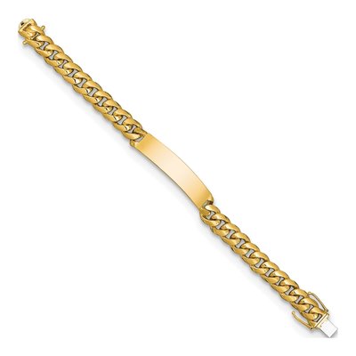 14K Yellow Gold Curb ID Bracelet – view 2