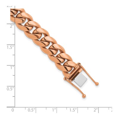 14K Rose Gold 10.5mm Curb Chain Bracelet – view 5