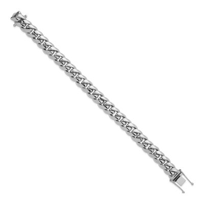 14K White Gold 10.5mm Curb Chain Bracelet – view 2