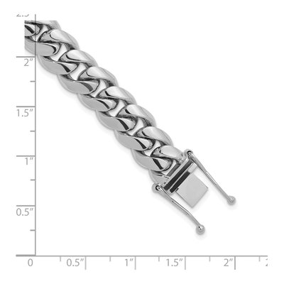 14K White Gold 10.5mm Curb Chain Anklet – view 5