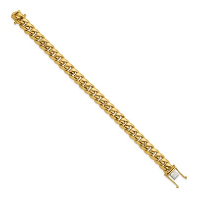 14K Yellow Gold 10.5mm Curb Chain Bracelet – view 3