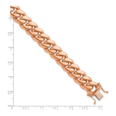 14K Rose Gold 12.6mm Curb Chain – view 2