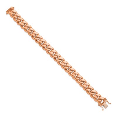 14K Rose Gold 12.6mm Curb Chain Bracelet – view 2