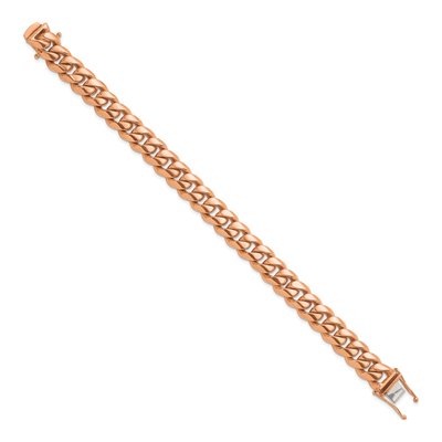 14K Rose Gold 12.6mm Curb Chain Anklet – view 2