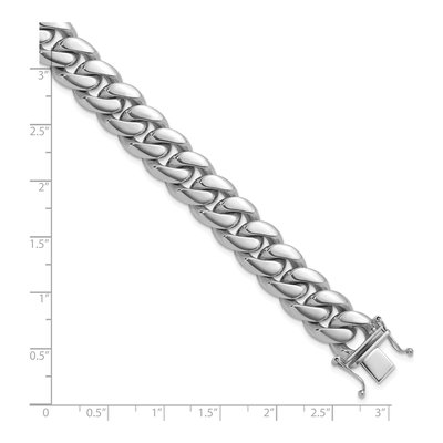 14K White Gold 12.6mm Curb Chain – view 2