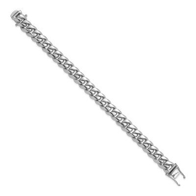 14K White Gold 12.6mm Curb Chain Anklet – view 2
