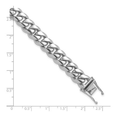 14K White Gold 12.6mm Curb Chain Anklet – view 5
