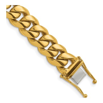 14K Yellow Gold 12.6mm Curb Chain