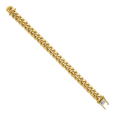 14K Yellow Gold 12.6mm Curb Chain Anklet – view 3