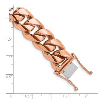 14K Rose Gold 15.4mm Curb Chain – view 2