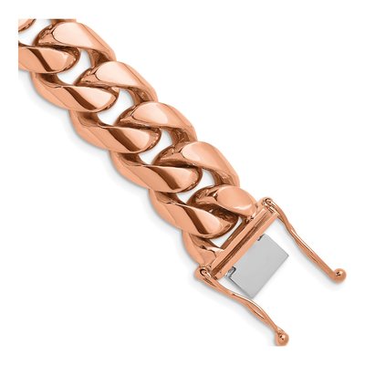 14K Rose Gold 15.4mm Curb Chain