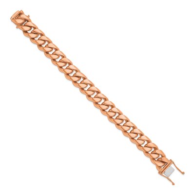 14K Rose Gold 15.4mm Curb Chain Anklet – view 2