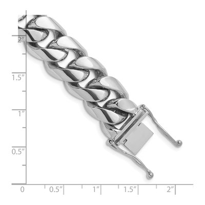 14K White Gold 15.4mm Curb Chain – view 2