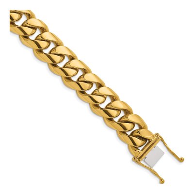 14K Yellow Gold 15.4mm Curb Chain