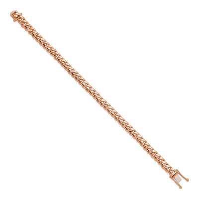 14K Rose Gold 7mm Curb Chain Bracelet – view 2