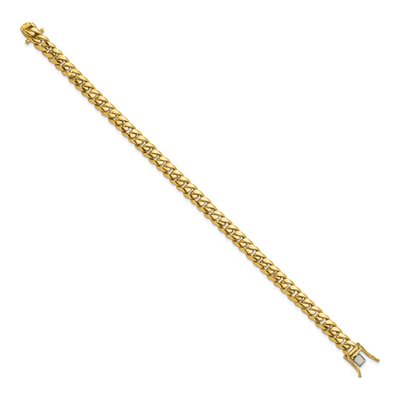 14K Yellow Gold 7mm Curb Chain Bracelet – view 3