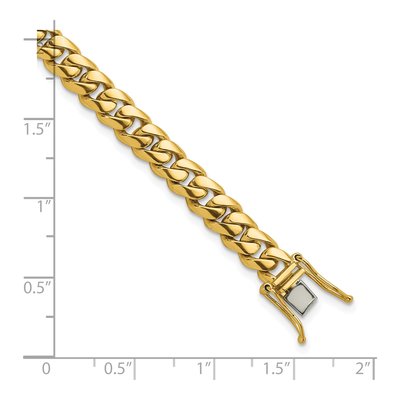 14K Yellow Gold 7mm Curb Chain Bracelet – view 4