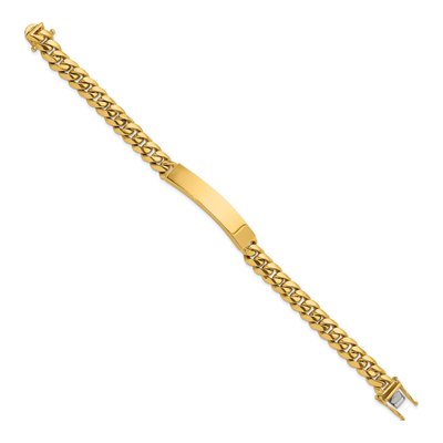 14K Yellow Gold Curb ID Bracelet – view 2