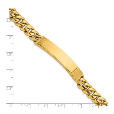 14K Yellow Gold Curb ID Bracelet – view 3