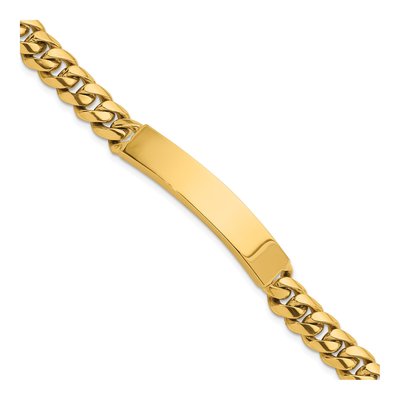14K Yellow Gold Curb ID Bracelet