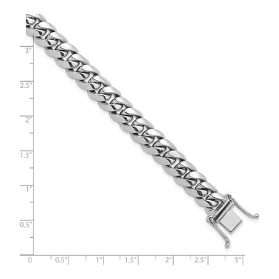 14K White Gold 9.2mm Curb Chain – view 2