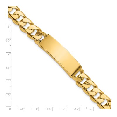 14K Yellow Gold Curb ID Bracelet – view 3
