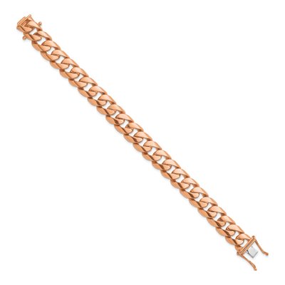 14K Rose Gold 13.2mm Curb Chain Bracelet – view 2