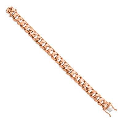 14K Rose Gold 13.2mm Curb Chain Anklet – view 2