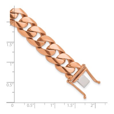 14K Rose Gold 13.2mm Curb Chain Anklet – view 5