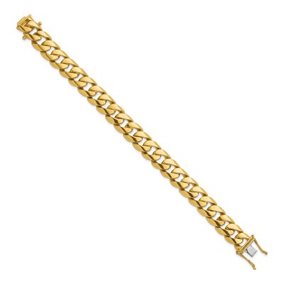 14K Yellow Gold 13.2mm Curb Chain Bracelet – view 3