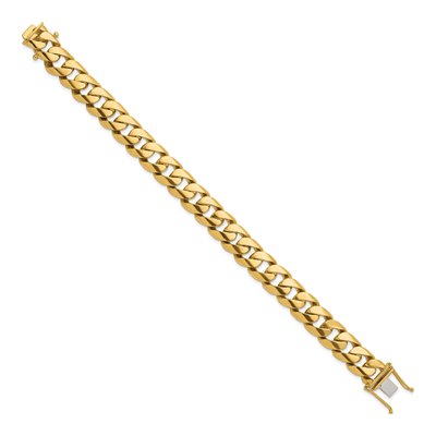 14K Yellow Gold 13.2mm Curb Chain Anklet – view 3