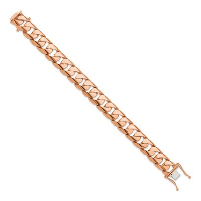 14K Rose Gold 15.7mm Curb Chain Bracelet – view 2